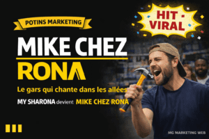 Mike chez RONA : montage visuel du coup marketing Macarena remixée de RONA et Sid Lee, campagne virale québécoise 2026
