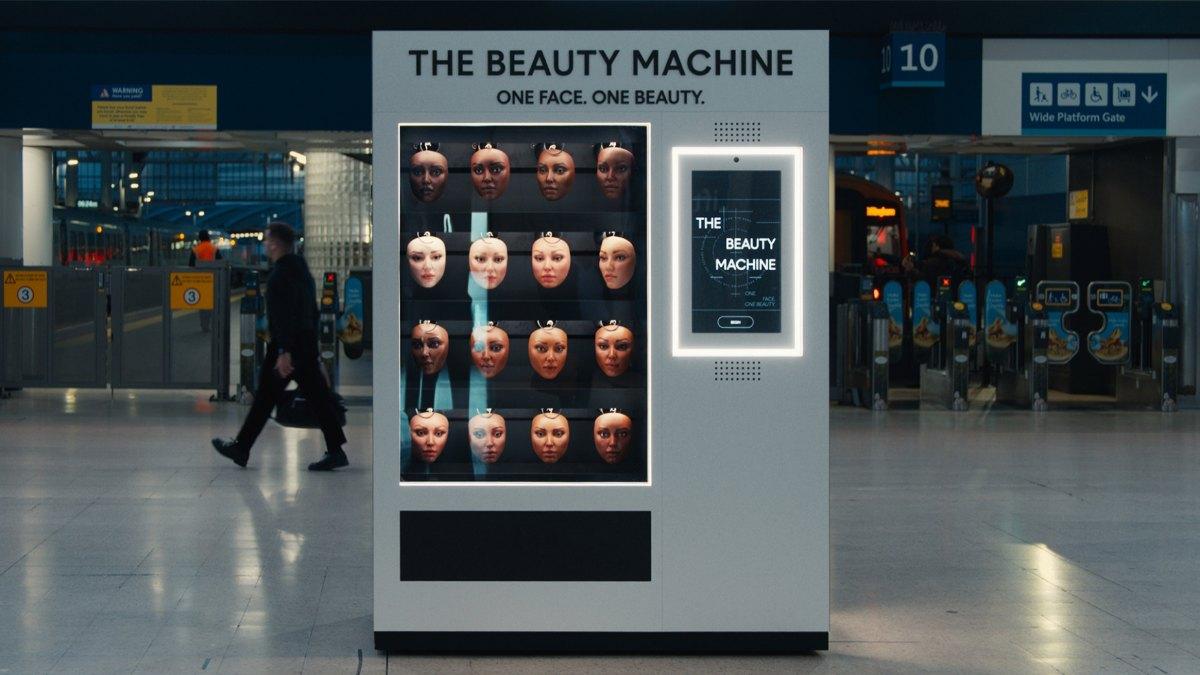 La Beauty Machine de Dove installée à London Waterloo Station en mars 2026
