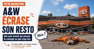 A&W Canada a litteralement ecrase un de ses restaurants au 780 King Street West a Toronto pour lancer son Smash Burger, signe Rethink (mai 2026).