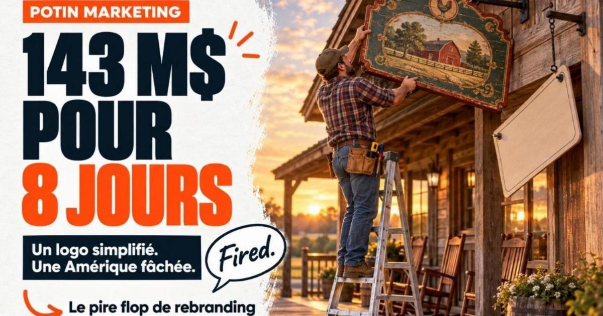 Façade en bois d'un restaurant rustique américain avec chaises berçantes et enseigne minimaliste. Cracker Barrel : le rebrand qui a coûté 143 M$ et duré 8 jours