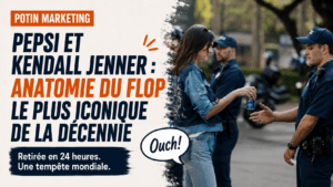 Image mise en avant potin marketing Pepsi Kendall Jenner flop publicitaire retiree 24 heures