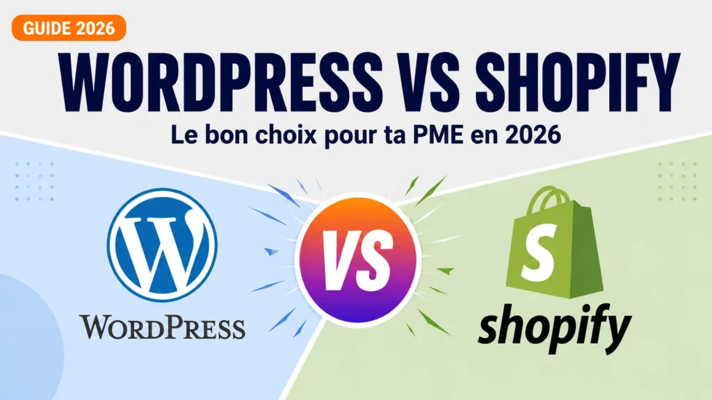 WordPress vs Shopify : le bon choix de plateforme pour ta PME en 2026