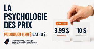 La psychologie des prix en marketing : pourquoi 9,99$ fonctionne mieux que 10$, effet d ancrage, biais cognitifs.