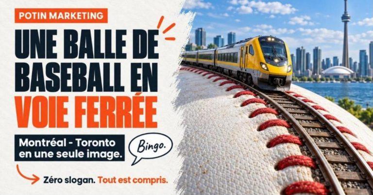 VIA Rail transforme une balle de baseball en voie ferrée, pis c’est parfait